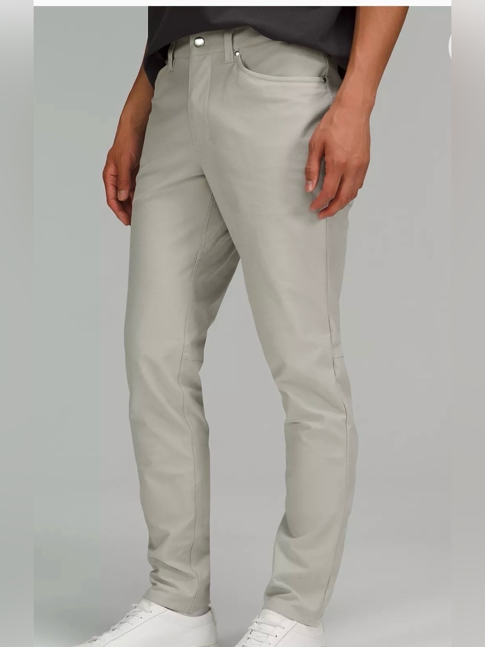 Lululemon ABC Slim Fit 5 Pocket Pant Utilitech Straight Leg Seal Grey Sz 38 Tall